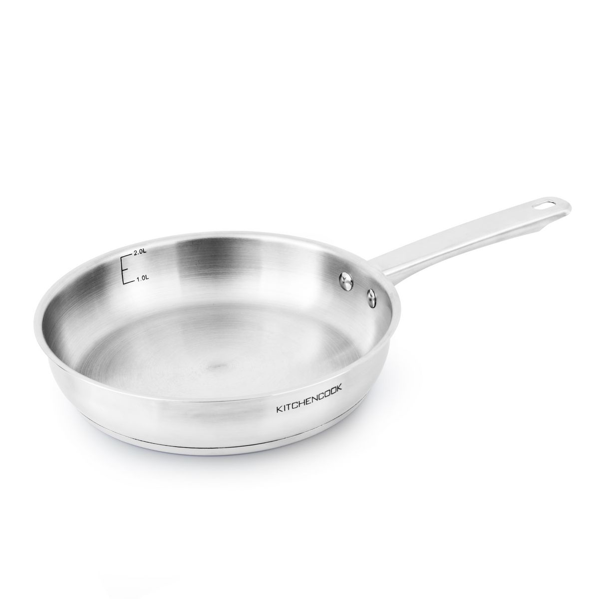 KITCHEN COOK Poêle acier inoxydable 24 cm induction PROFESSIONNEL