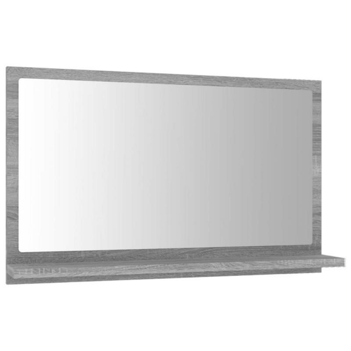 VIDAXL Miroir de bain Sonoma gris 60x10,5x37 cm Bois d ingénierie