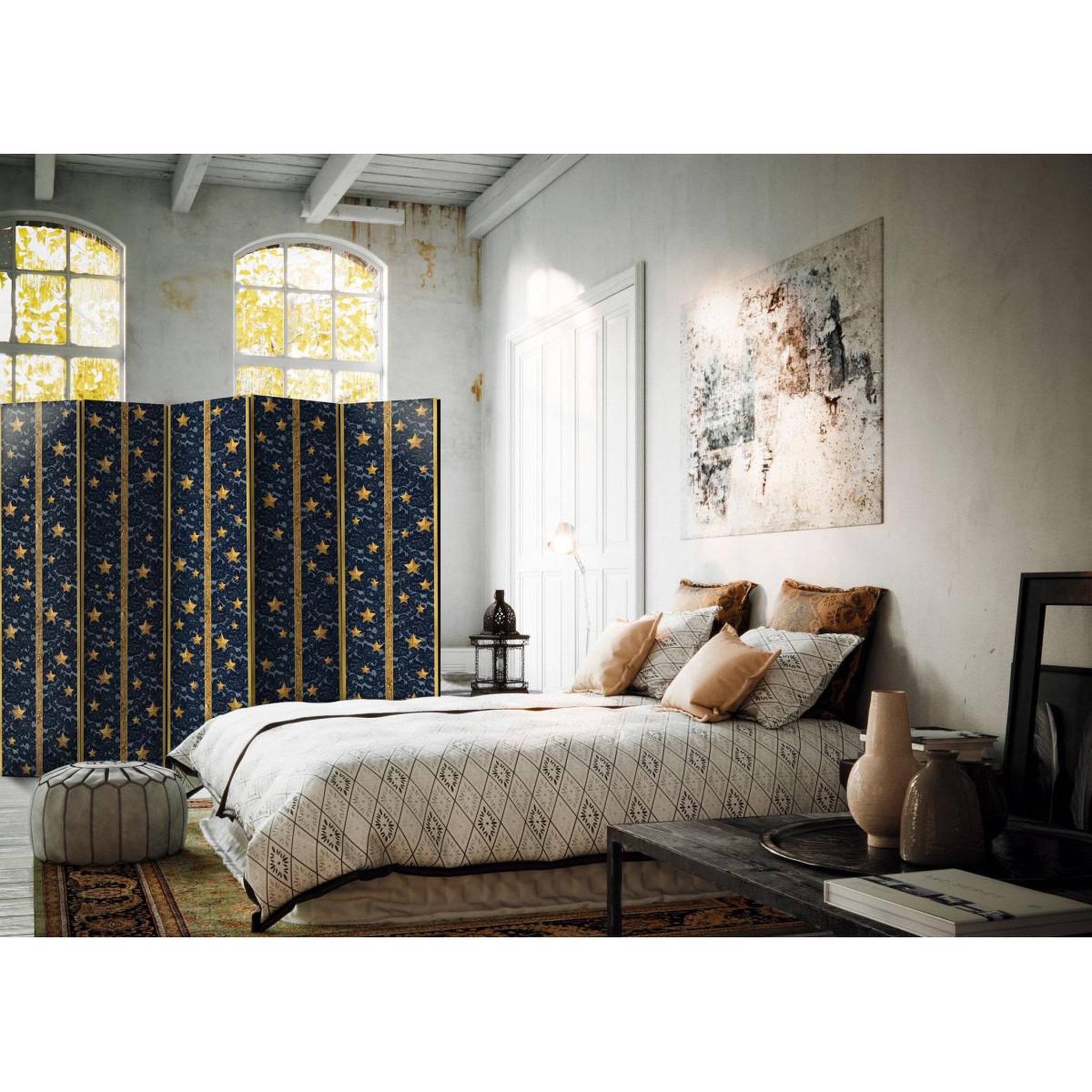 Voir la diapositive 2 : Paris Prix Paravent 5 volets  lace constellation  172x225cm