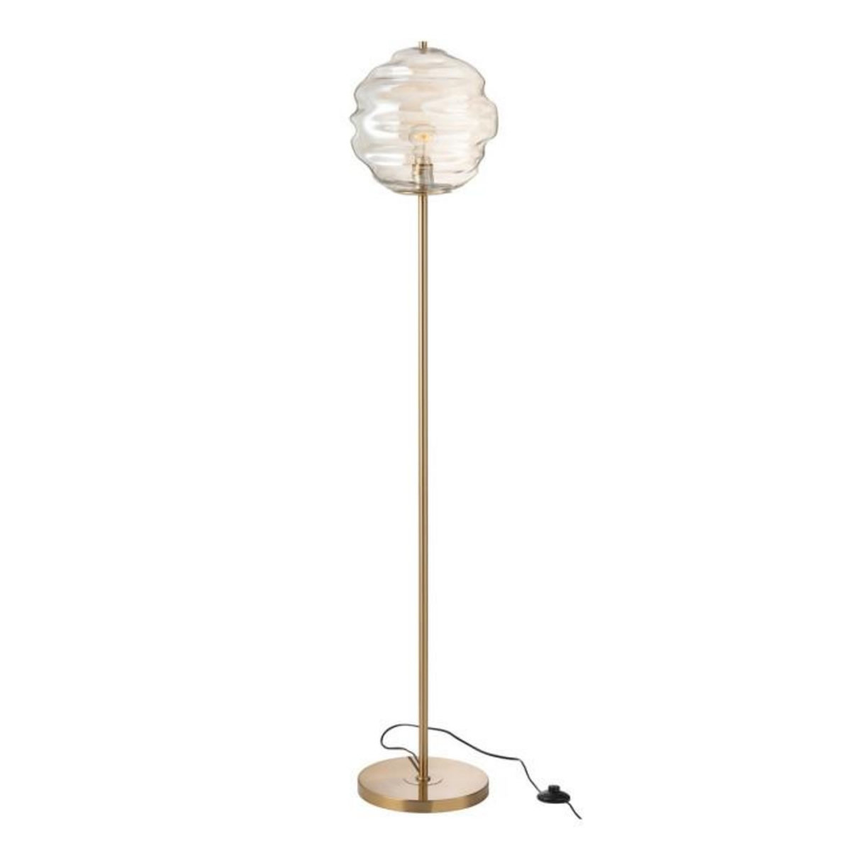 Paris Prix Lampadaire en Verre  Ruche  156cm Cognac Clair