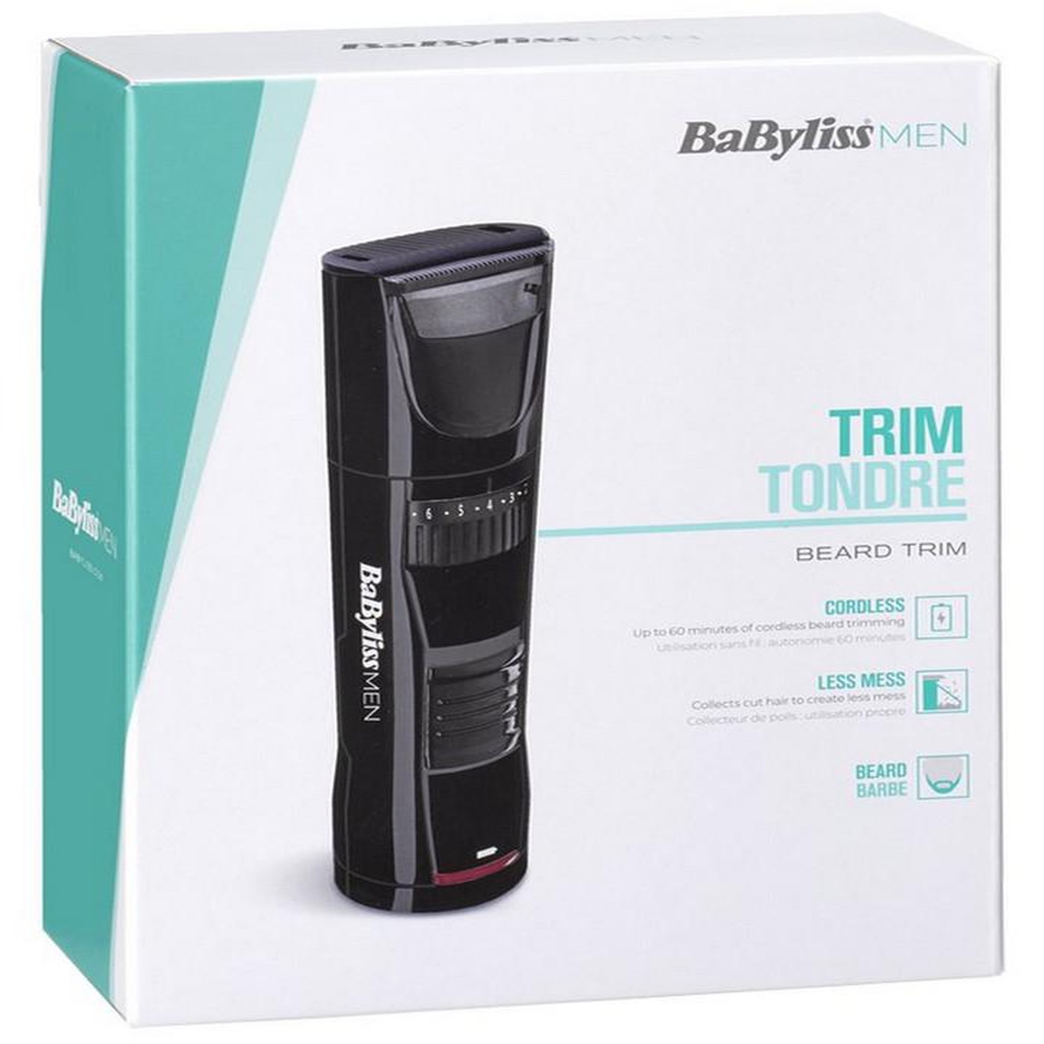 Voir la diapositive 5 : BABYLISS Tondeuse à barbe rechargeable - T811E