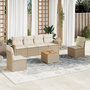Voir la diapositive 1 : VIDAXL Salon de jardin avec coussins 7 pcs beige resine tressee
