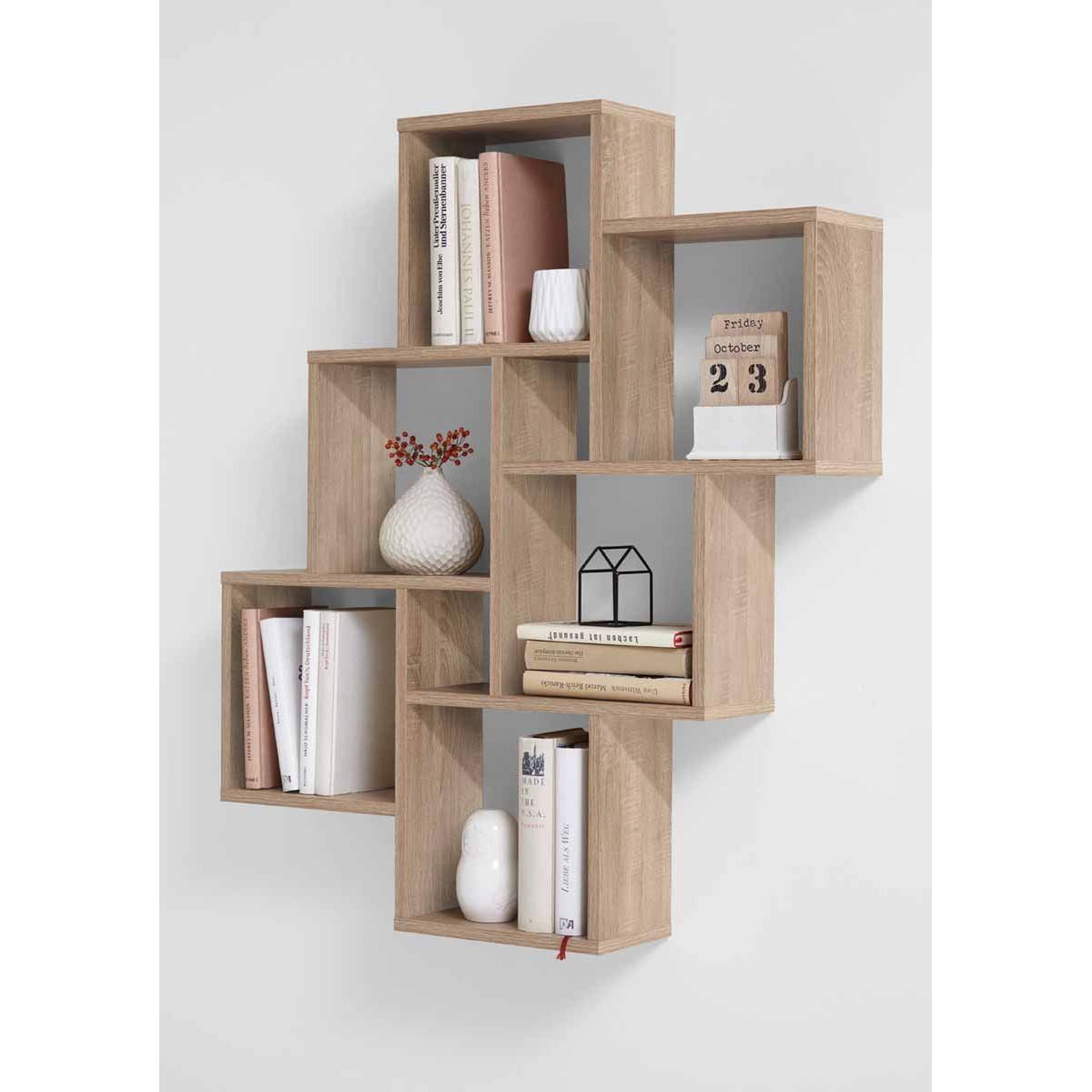 Voir la diapositive 3 : Paris Prix Étagère murale design  riolo  94cm chêne