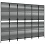 Voir la diapositive 4 : VIDAXL Cloison de separation 6 panneaux noir resine tressee