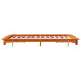Voir la diapositive 5 : VIDAXL Cadre de lit sans matelas cire marron 150x200cm bois pin massif