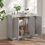 Voir la diapositive 3 : VIDAXL Buffet Gris beton 92x35x75 cm Bois d'ingenierie