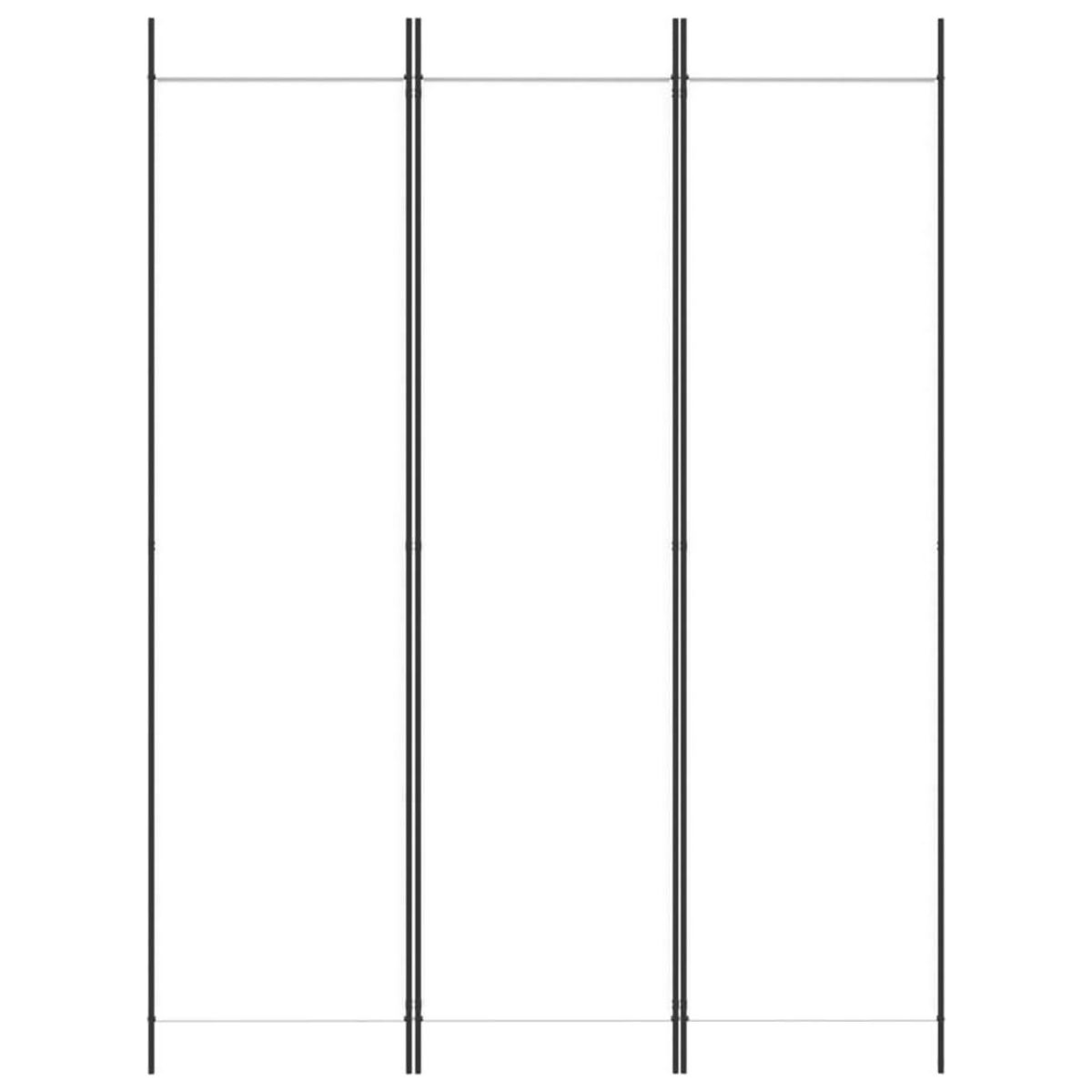VIDAXL Cloison de separation 3 panneaux Blanc 150x200 cm Tissu