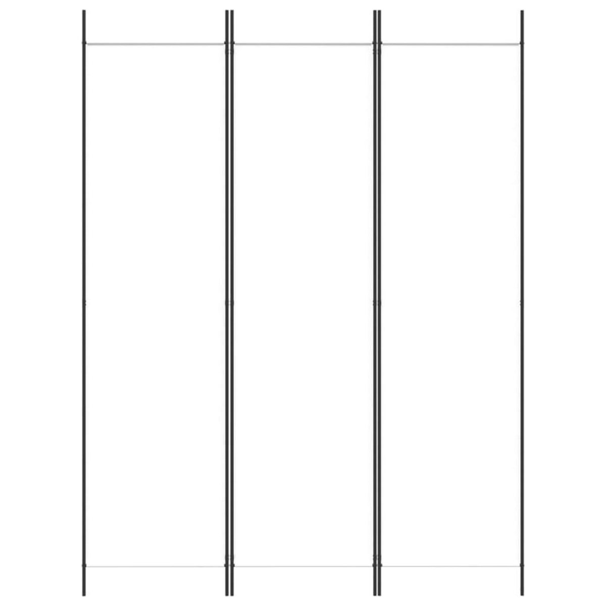 VIDAXL Cloison de separation 3 panneaux Blanc 150x200 cm Tissu