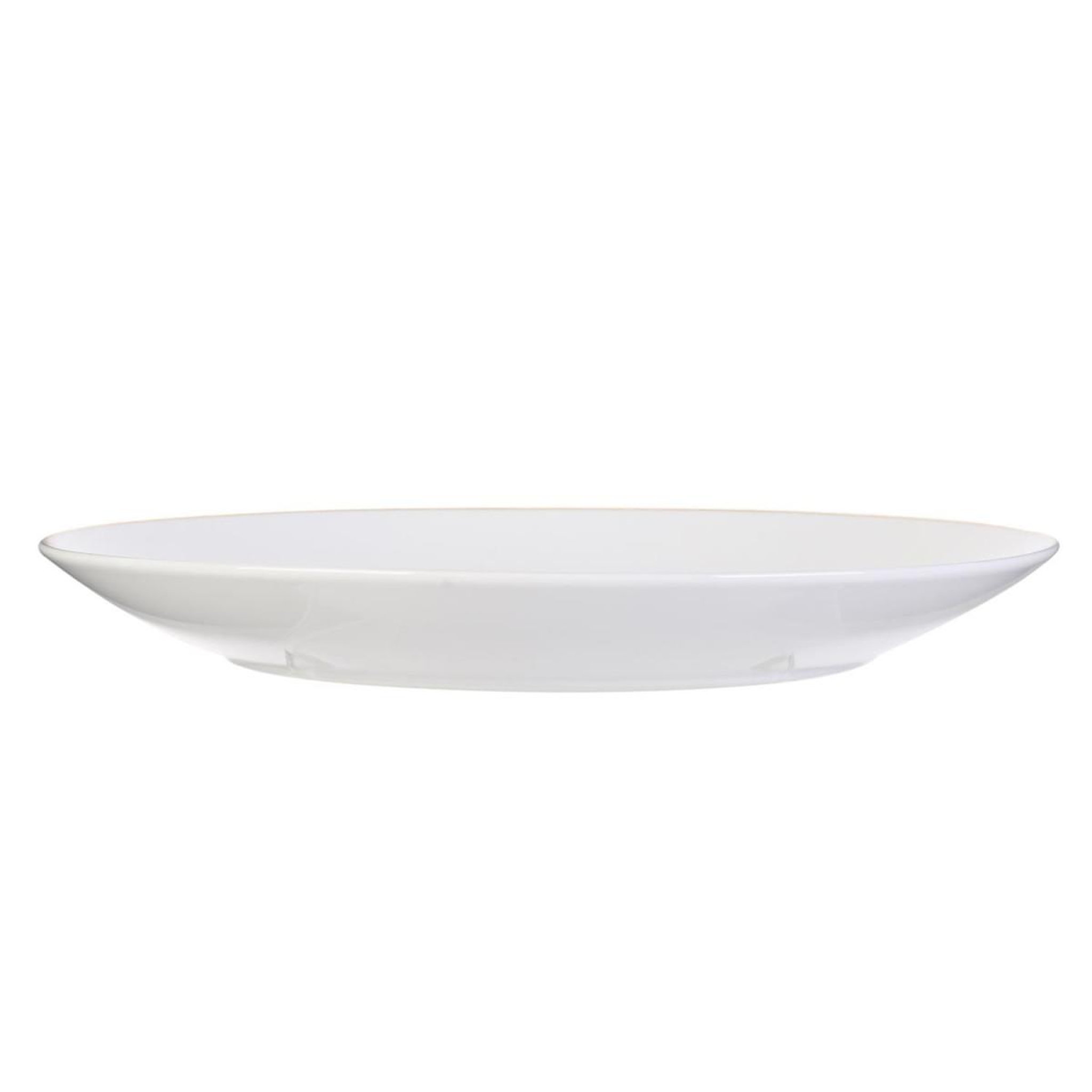 Voir la diapositive 2 : The Home Deco Factory Lot de 6 assiettes plates  liseré  27cm blanc