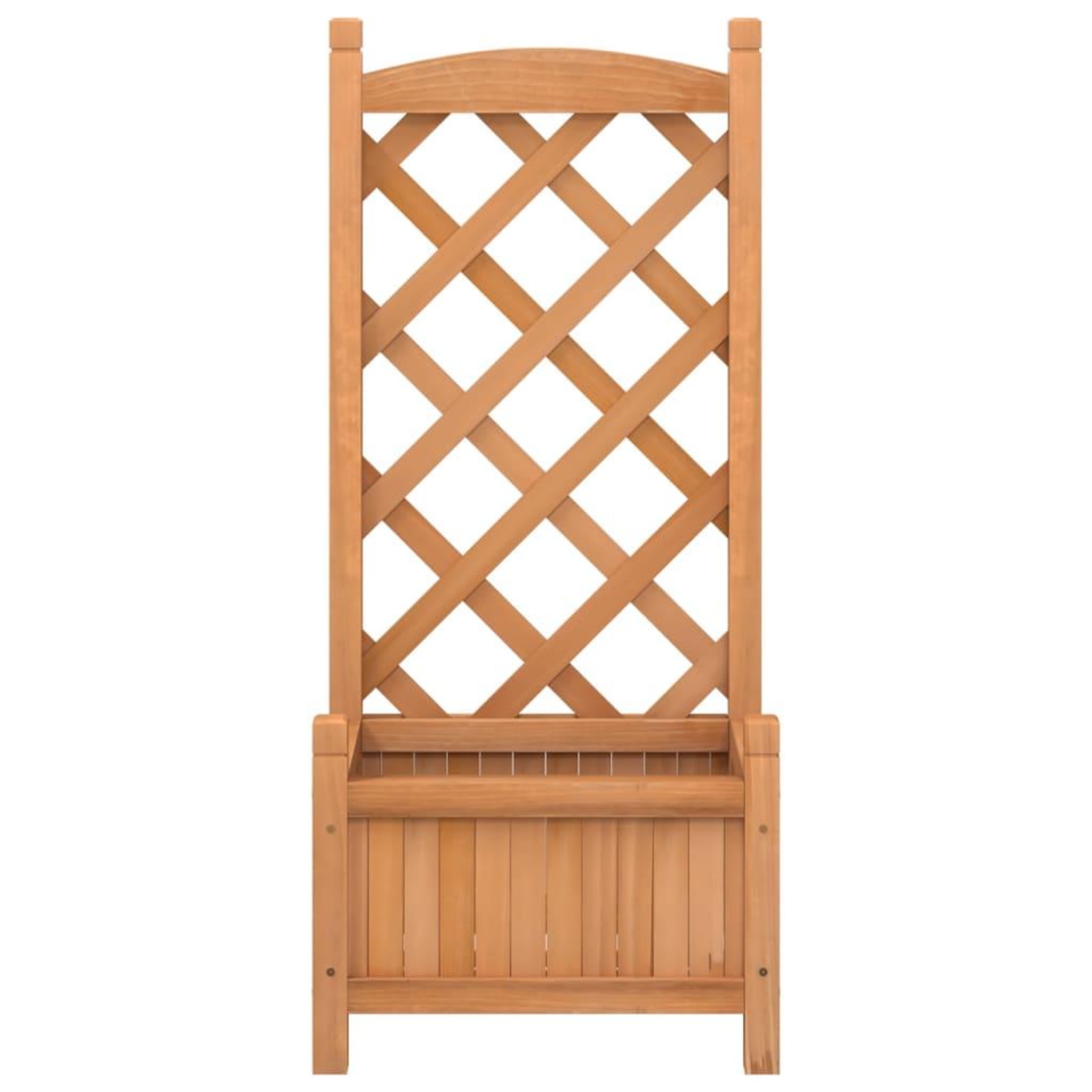 Voir la diapositive 4 : VIDAXL Jardiniere avec treillis marron bois massif de sapin