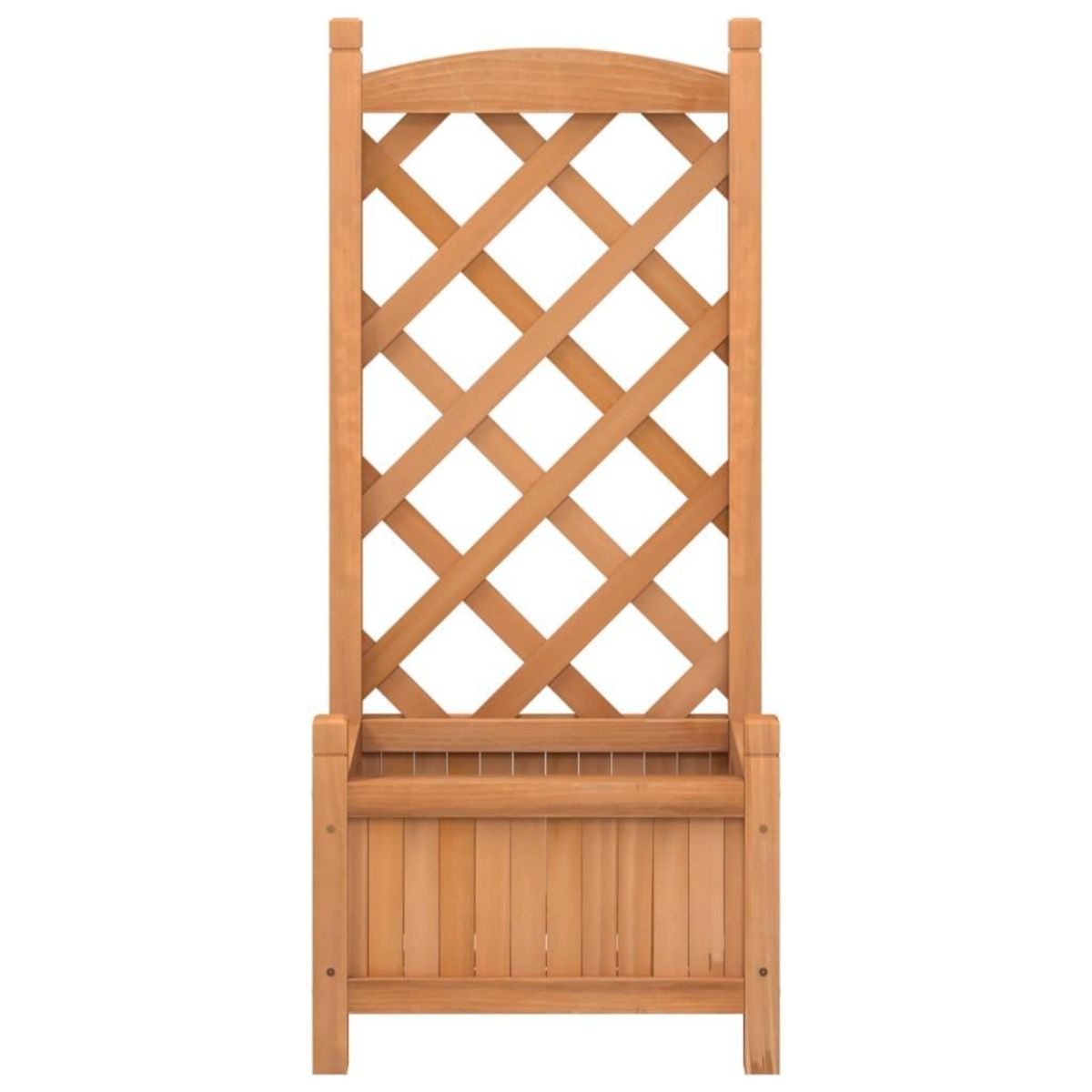 VIDAXL Jardiniere avec treillis marron bois massif de sapin