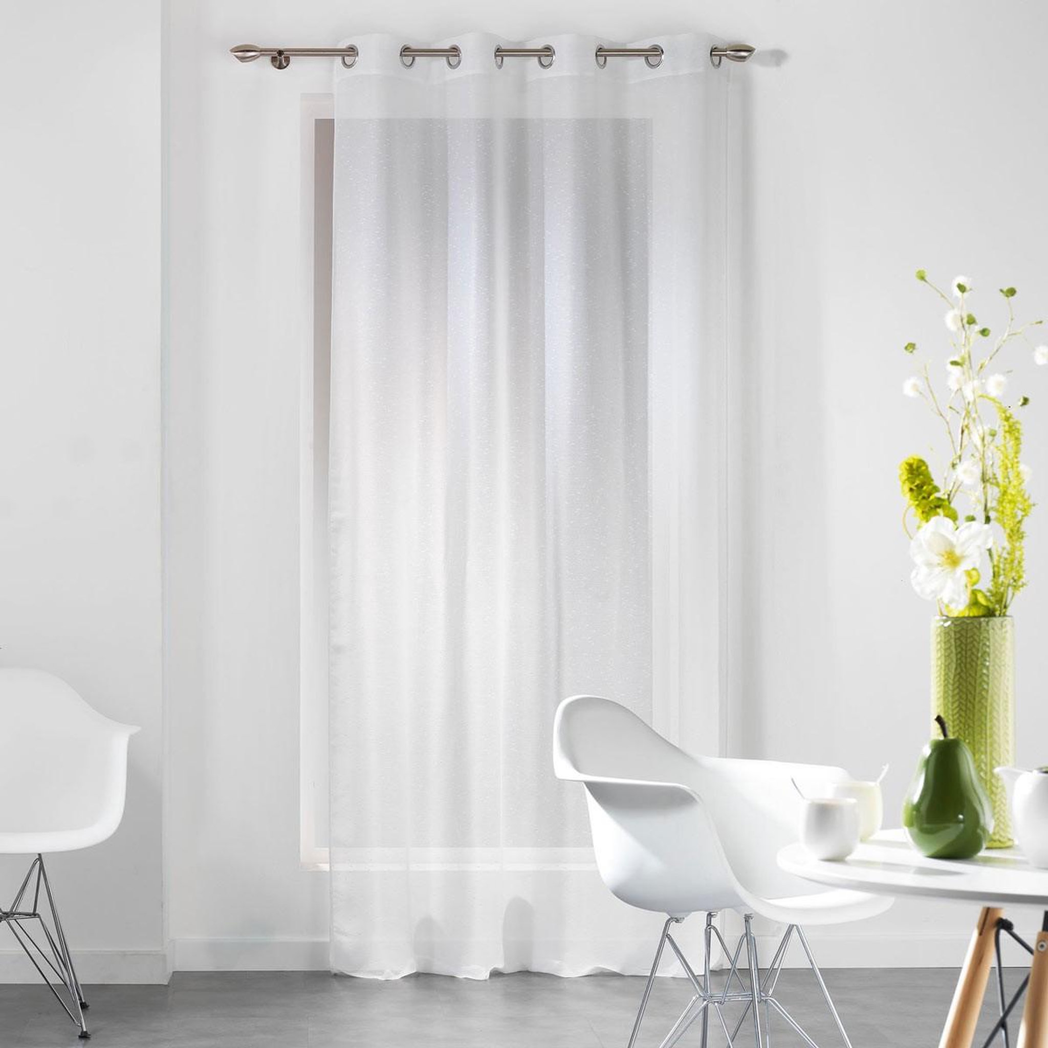 Douceur d'Intérieur Rideau voilage  dandy  140x240cm blanc