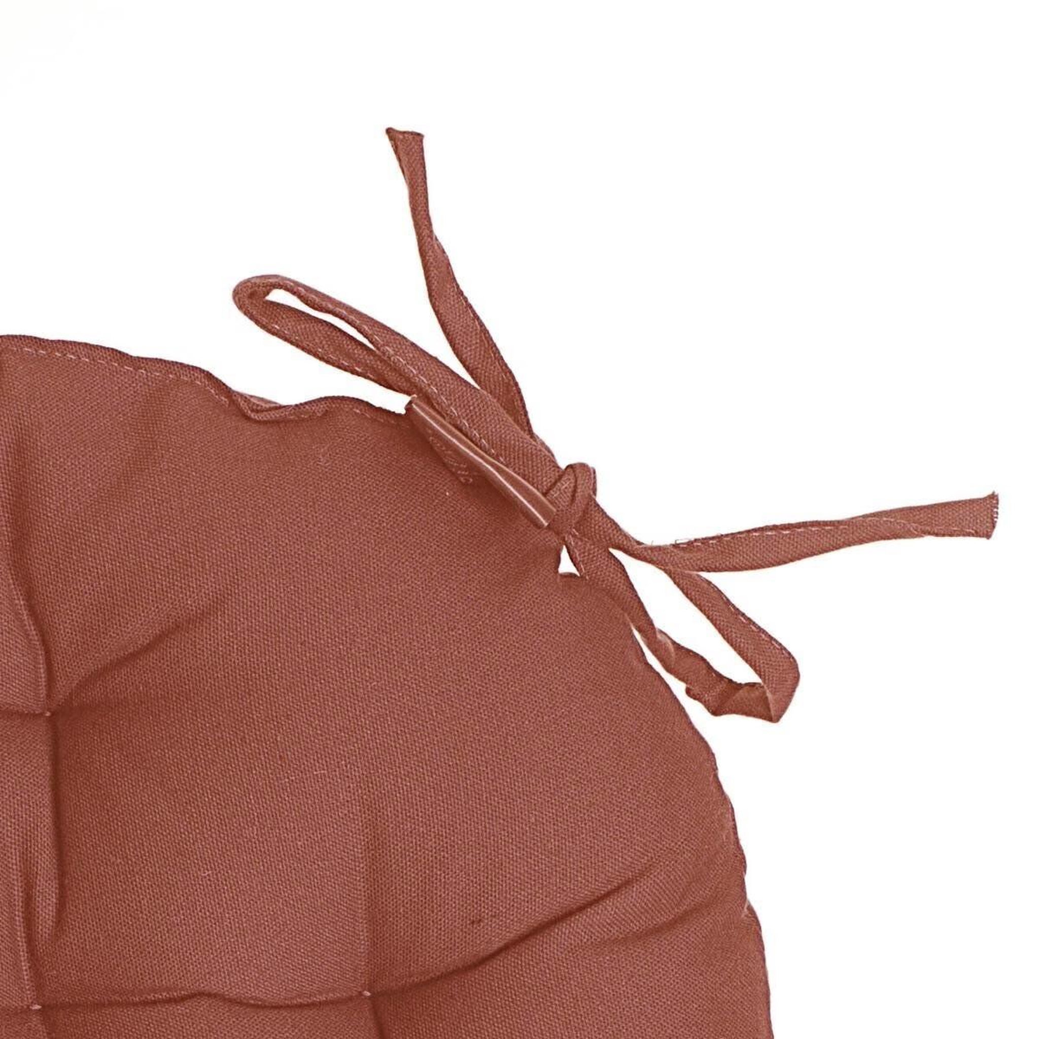 Voir la diapositive 2 : ATMOSPHERA Galette de chaise ronde  leana  38cm terracotta