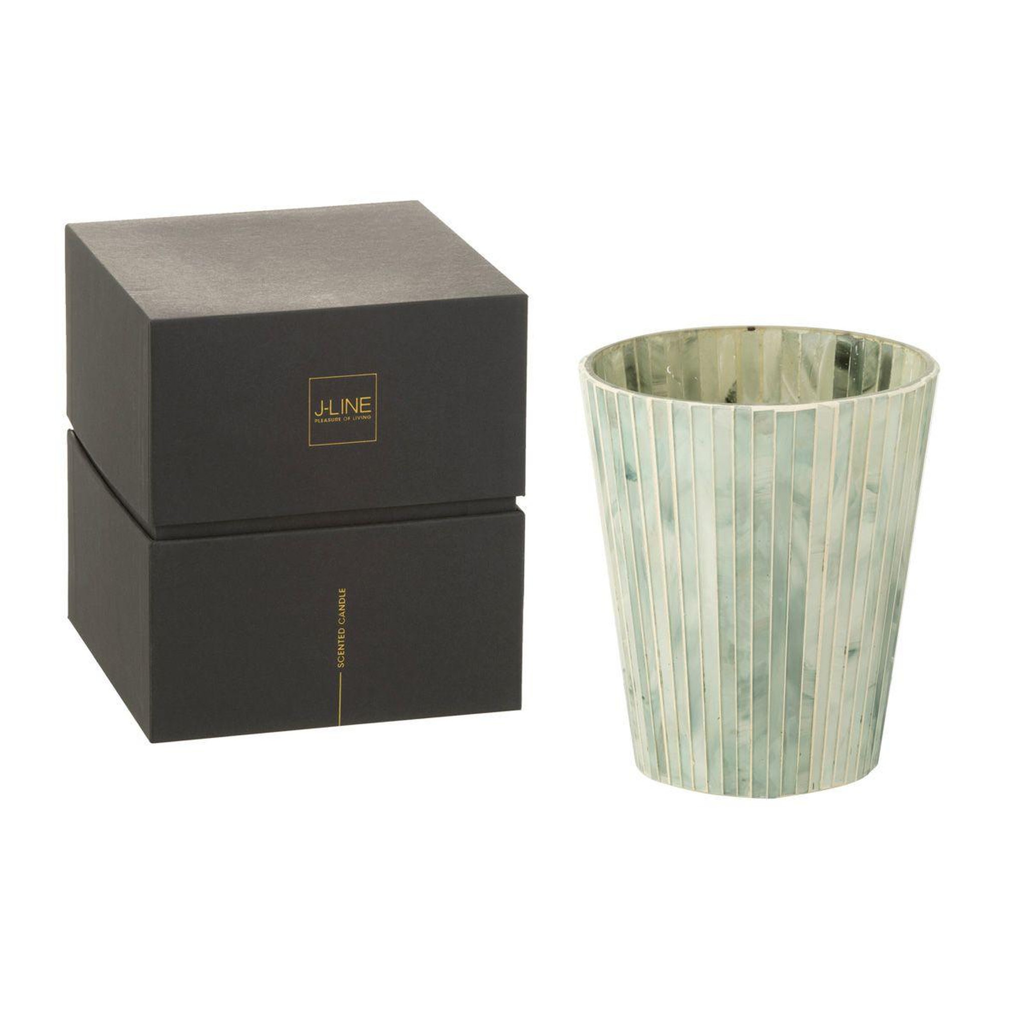 Voir la diapositive 2 : J-LINE Bougie parfumée  noa  18cm seaside bliss