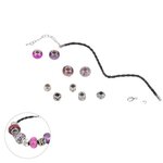 Paris Prix Kit Bracelet Mode  Charms  9cm Mauve