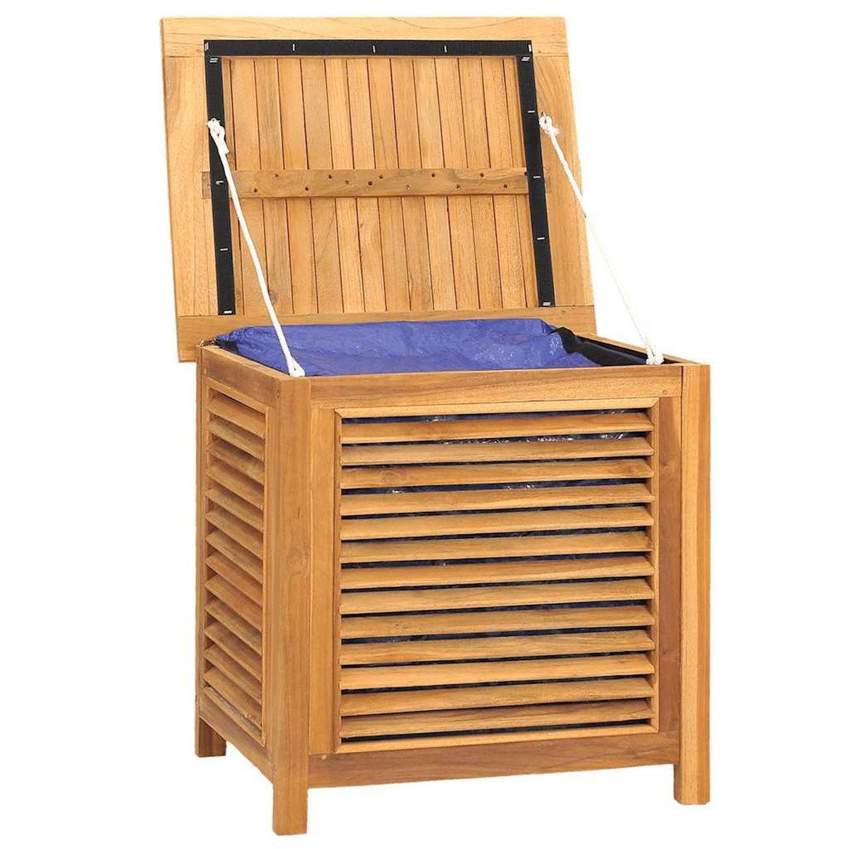 VIDAXL Boîte de rangement de jardin et sac 60x50x58cm bois massif teck
