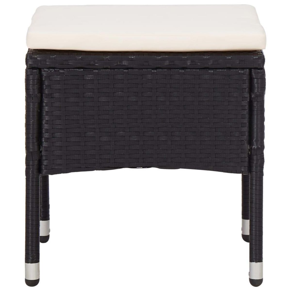 VIDAXL Mobilier d'exterieur 5 pcs Noir Resine tressee et bois d'acacia