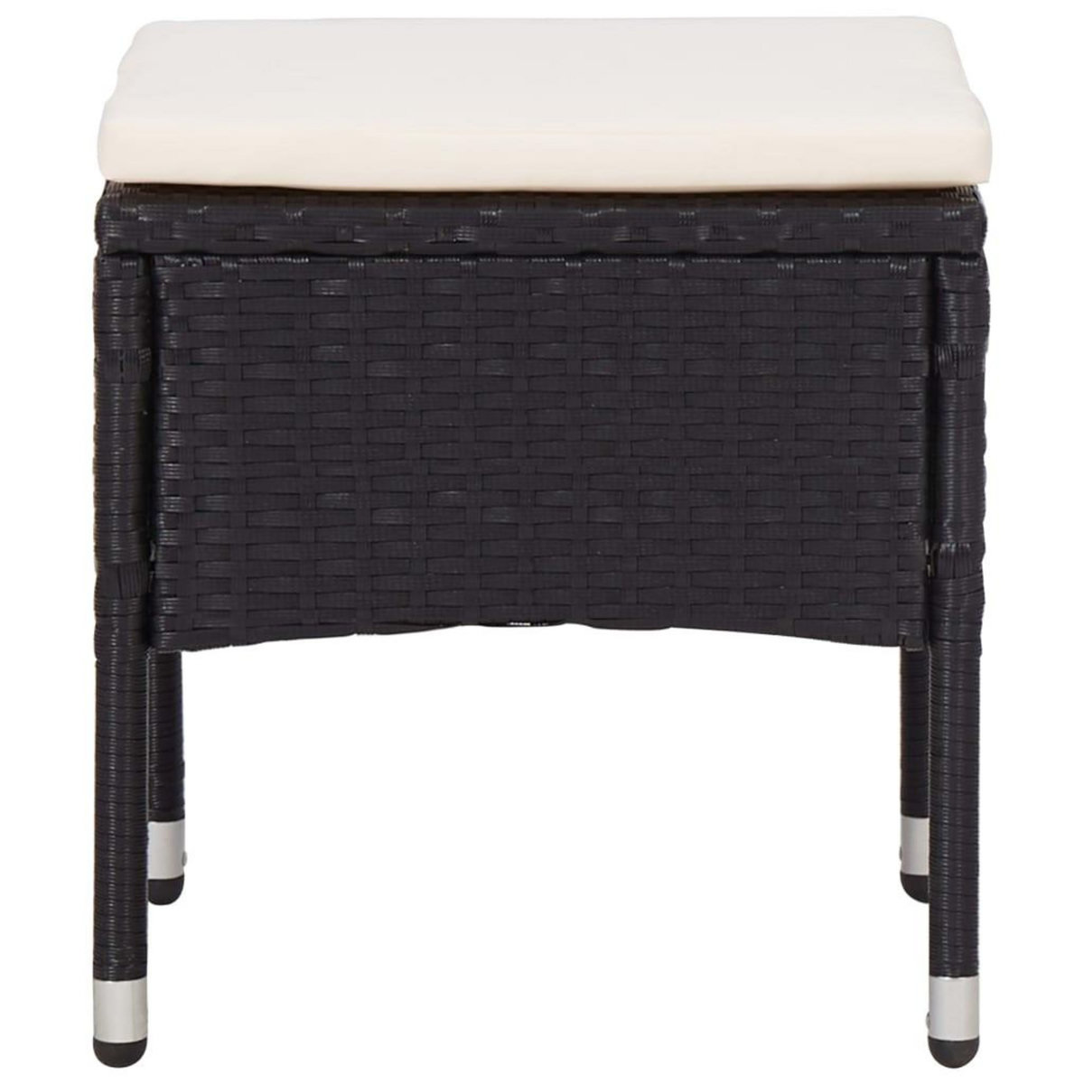 VIDAXL Mobilier d'exterieur 5 pcs Noir Resine tressee et bois d'acacia