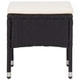 Voir la diapositive 3 : VIDAXL Mobilier d'exterieur 5 pcs Noir Resine tressee et bois d'acacia