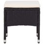Voir la diapositive 3 : VIDAXL Mobilier d'exterieur 5 pcs Noir Resine tressee et bois d'acacia