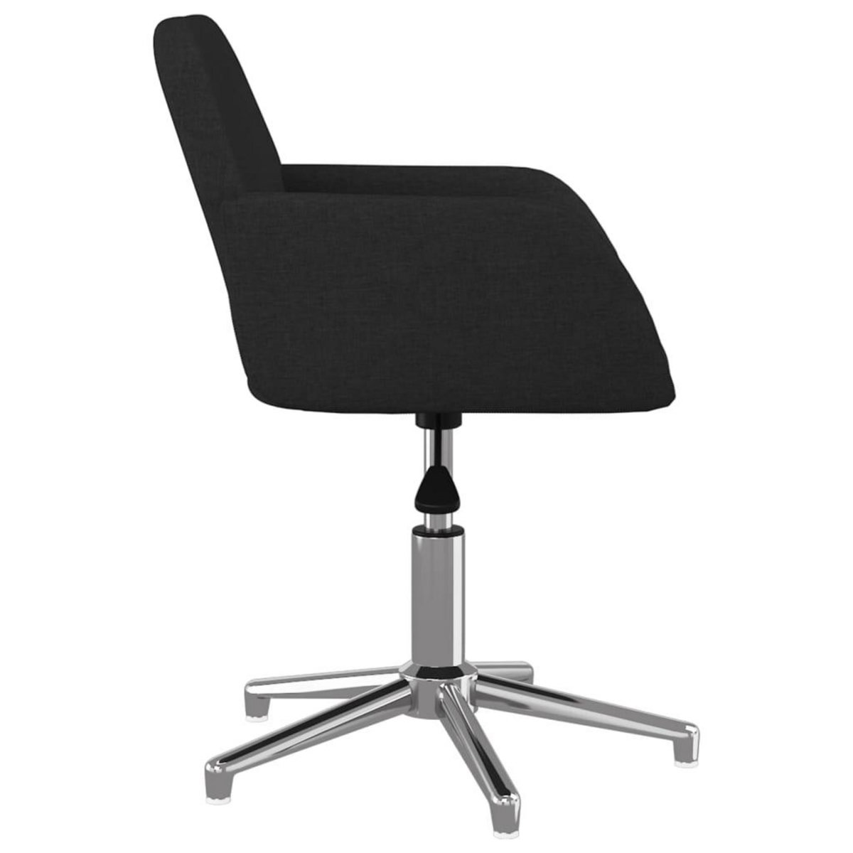 VIDAXL Chaise pivotante de bureau Noir Tissu