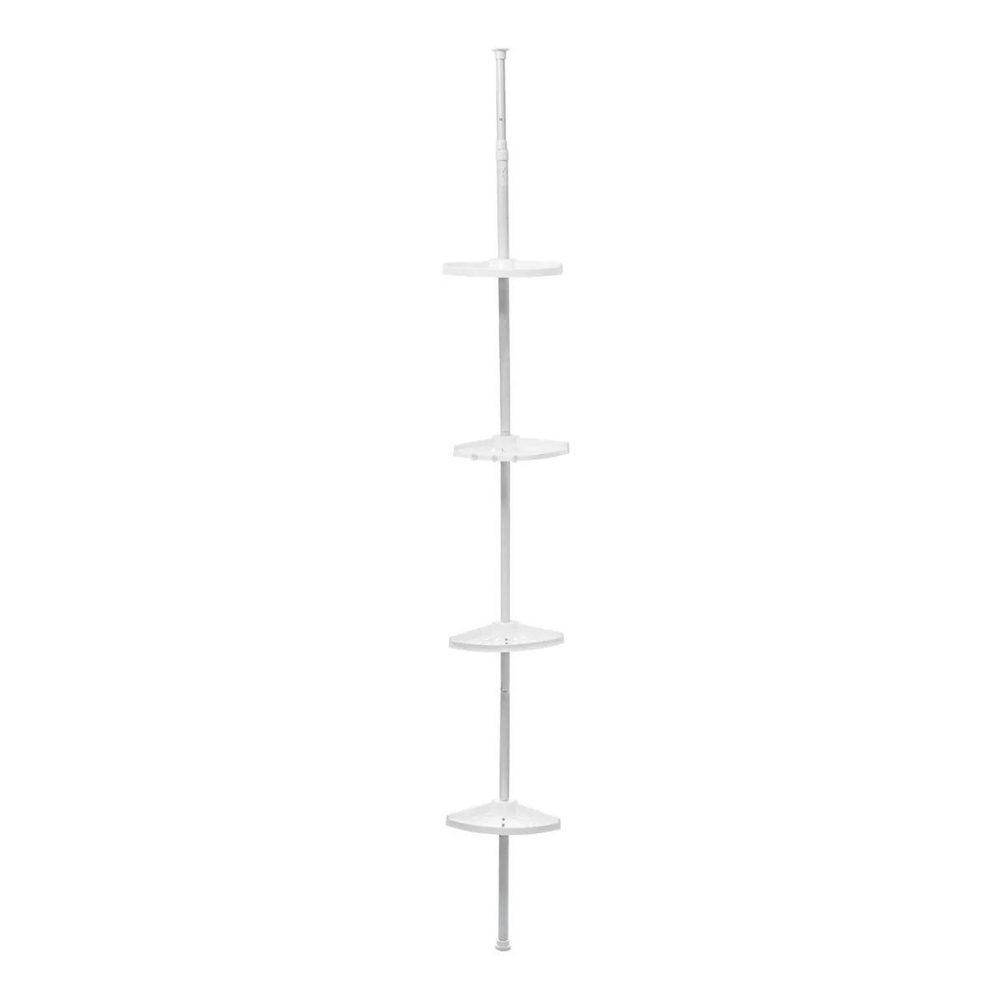 FIVE Étagère de douche d'angle  télescopique  180-240cm blanc