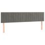 Voir la diapositive 4 : VIDAXL Tete de lit a LED Gris clair 160x5x78/88 cm Velours
