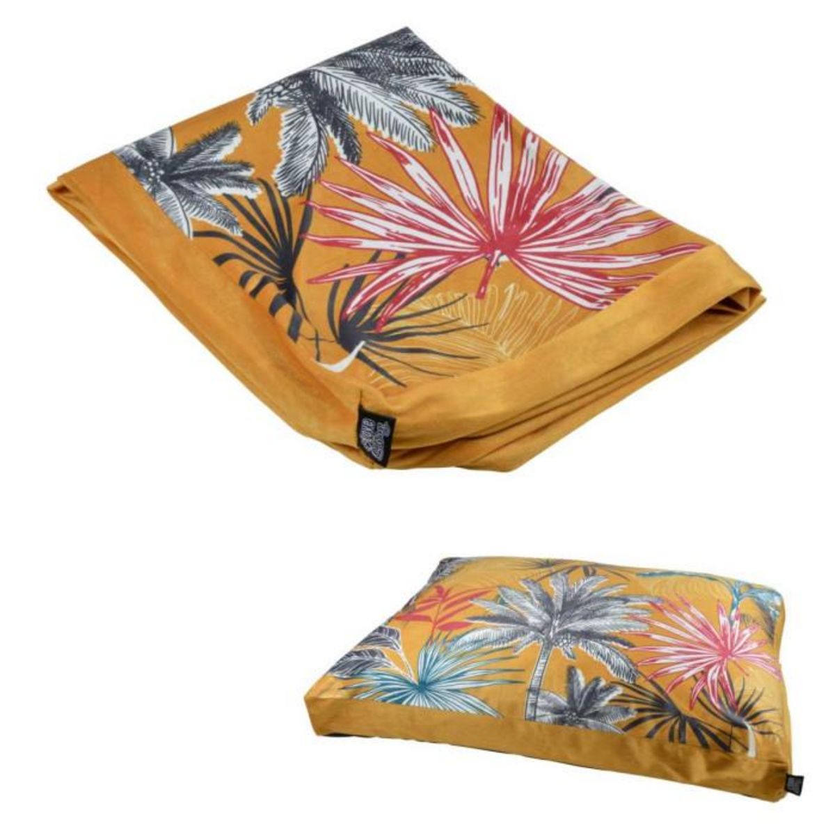 Paris Prix Housse de Coussin pour Chien & Chat  Lodge  100cm Moutarde