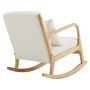 Voir la diapositive 4 : Habitat et Jardin Fauteuil à bascule style scandinave bouclette et bois   Clinton   - Beige