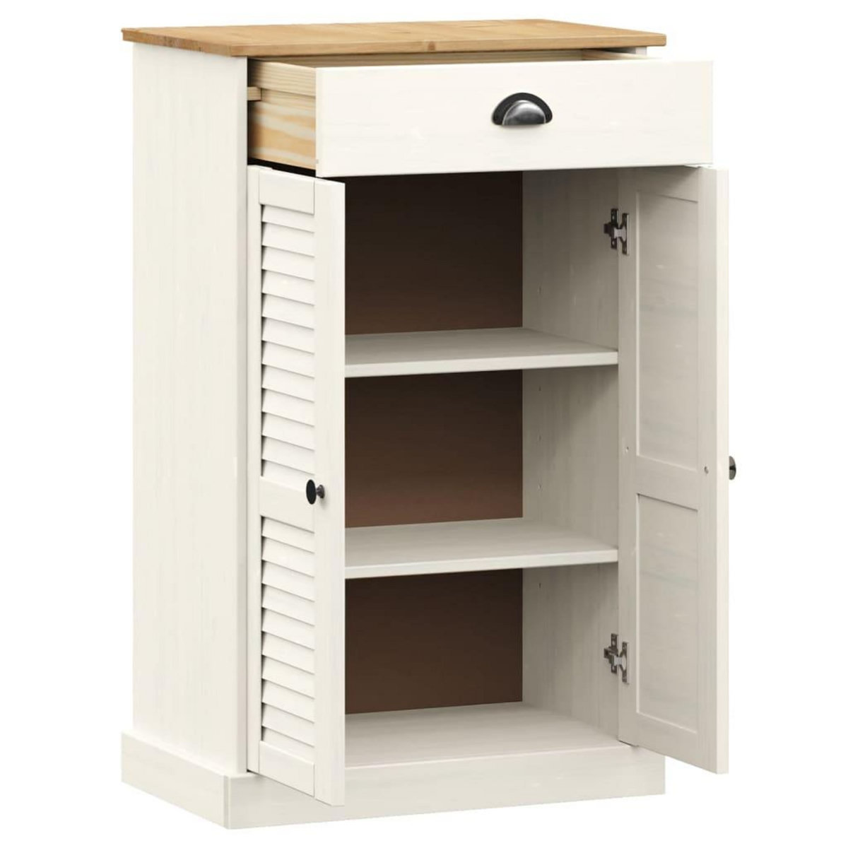 VIDAXL Armoire a chaussures VIGO blanc 60x35x96 cm bois massif de pin