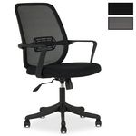 IDIMEX Chaise de bureau ergonomique MOLLIS réglable en tissu mesh. Coloris disponibles : Gris, Noir