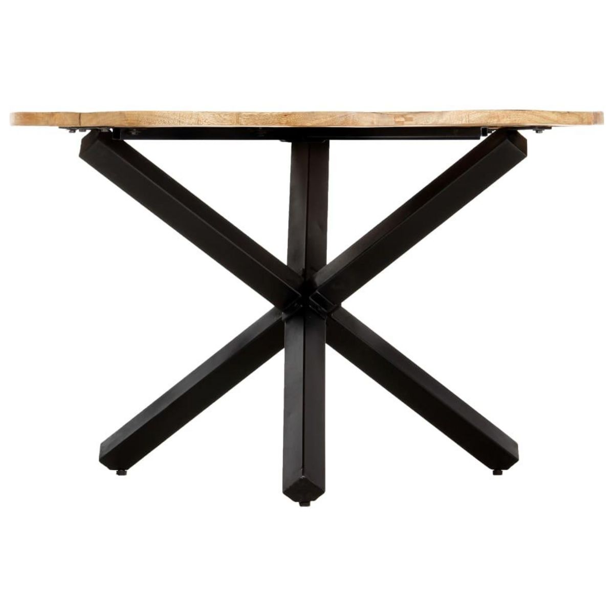 VIDAXL Table a manger Rond 120x76 cm Bois de manguier massif