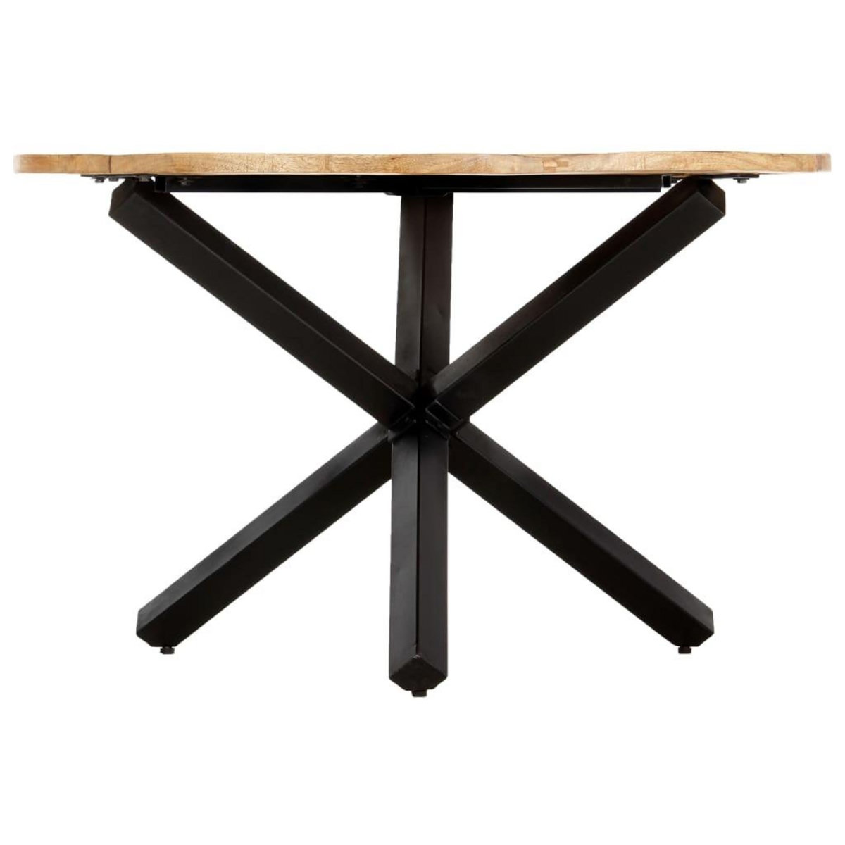 VIDAXL Table a manger Rond 120x76 cm Bois de manguier massif