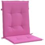 Voir la diapositive 5 : VIDAXL Coussins de chaise a dossier bas lot de 4 rose tissu