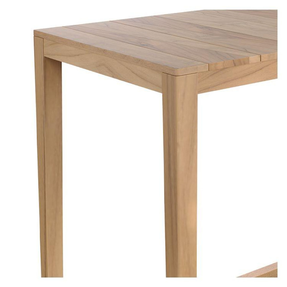 Rendez vous déco Table de bar d'extérieur en bois de teck massif 4 personnes-Tunga