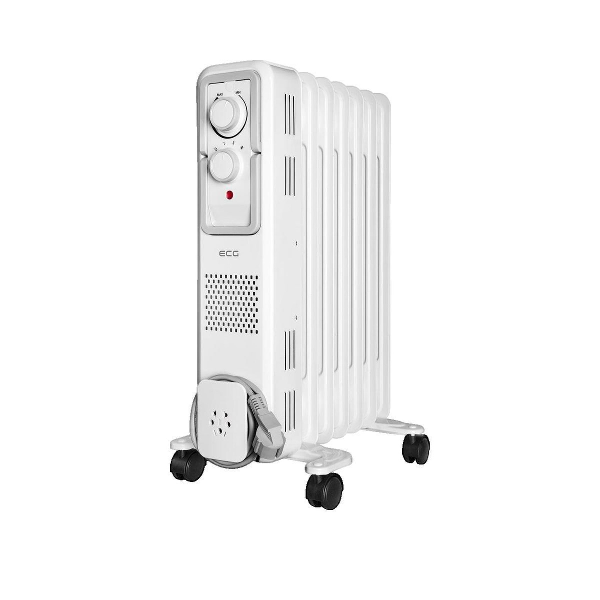 Voir la diapositive 3 : Elec EQ Radiateur à huile ECG OR 1570 blanc avec 7 éléments chauffants