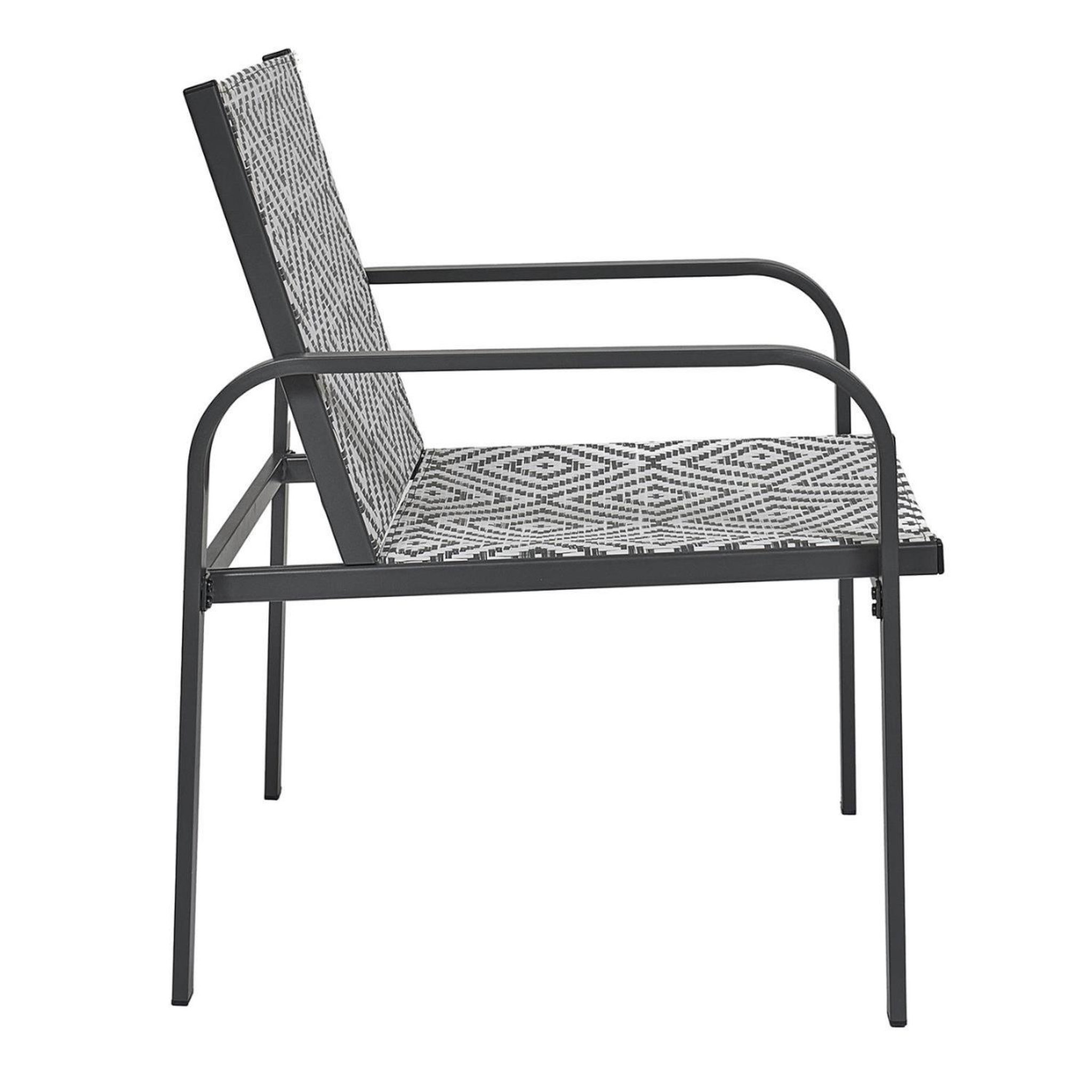 Voir la diapositive 5 : The Home Deco Factory Salon de jardin en aluminium et texaline 2 places mexico