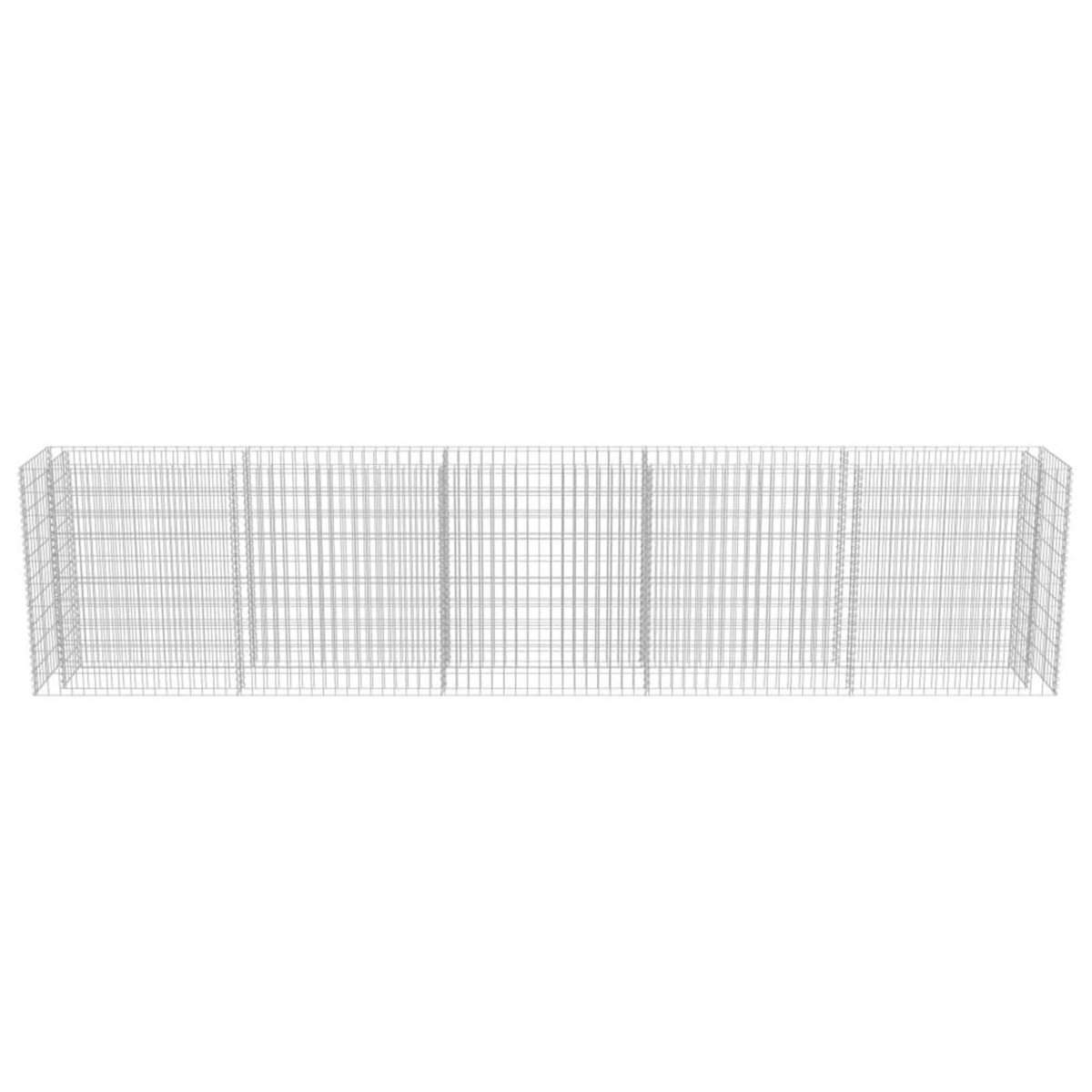 VIDAXL Lit sureleve a gabion Acier galvanise 450x50x100 cm