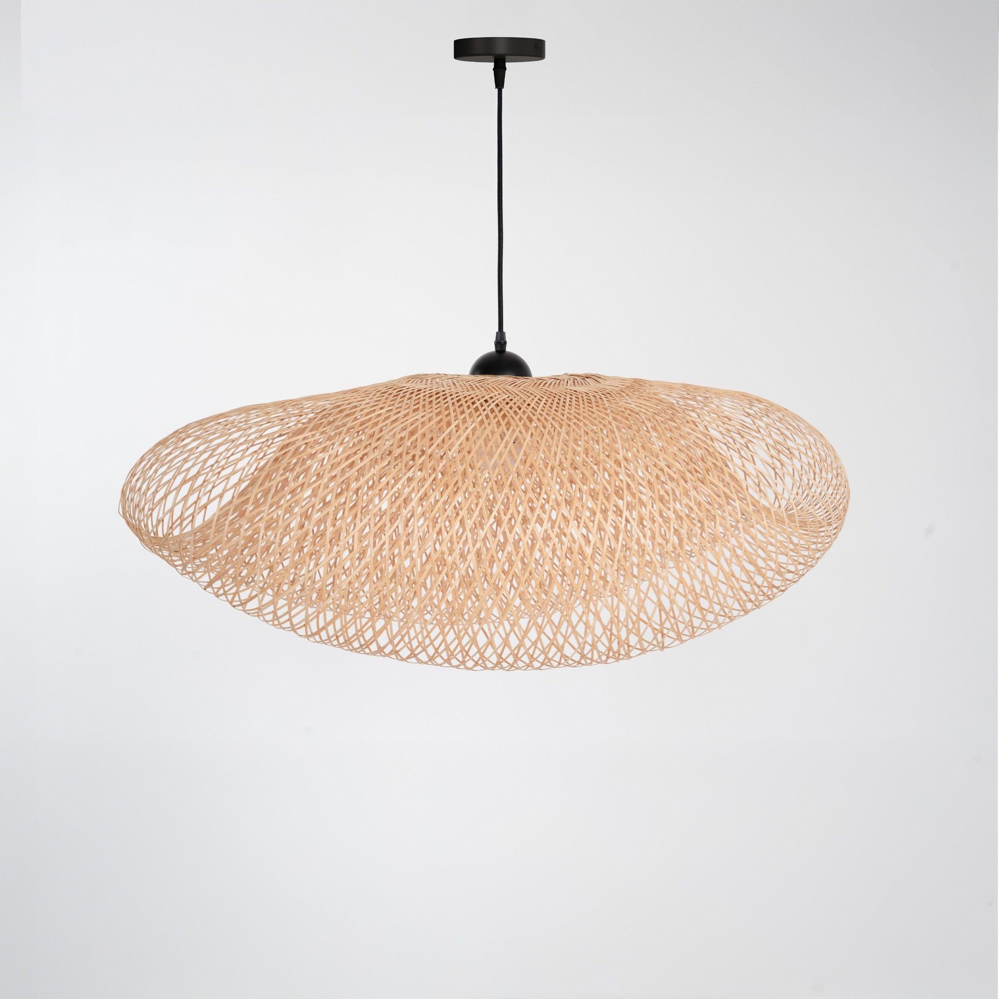 Voir la diapositive 3 : MAISON PAVANE Suspension en bambou naturel D88 cm-Anya