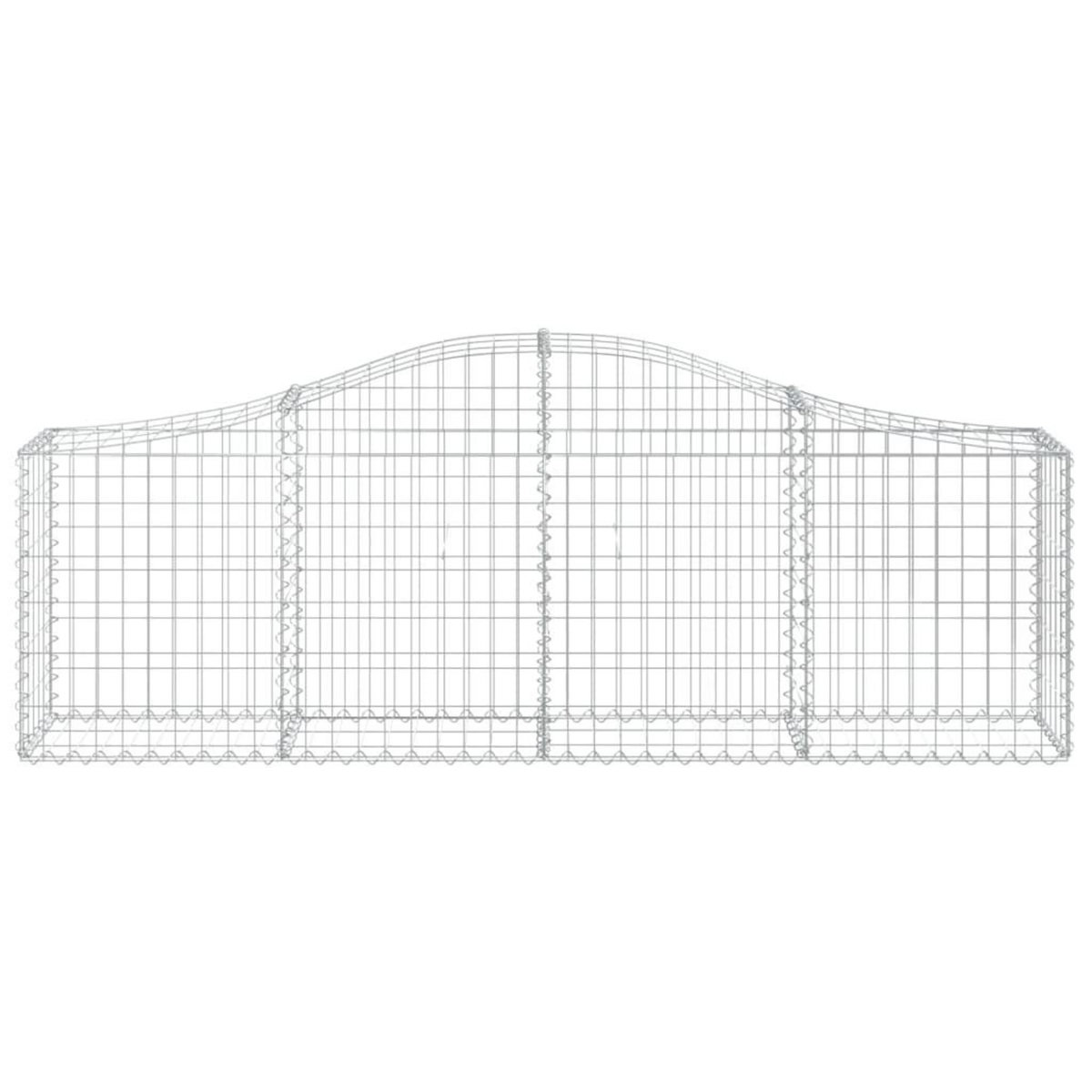 VIDAXL Paniers a gabions arques 20 pcs 200x30x60/80 cm Fer galvanise