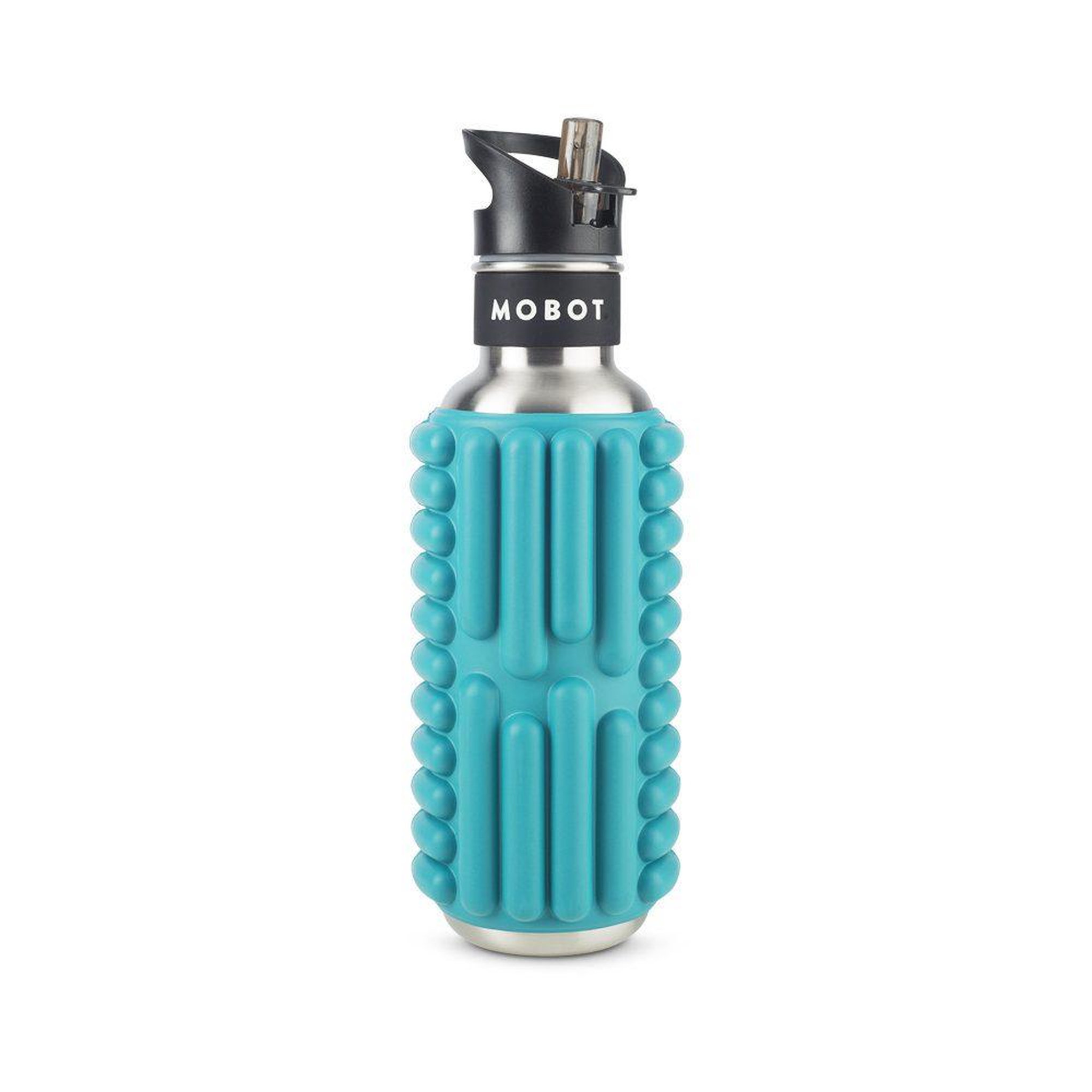 MOBOT Bouteille de sport - mobot - fonction 2 en 1 rouleau de massage - bleu clair