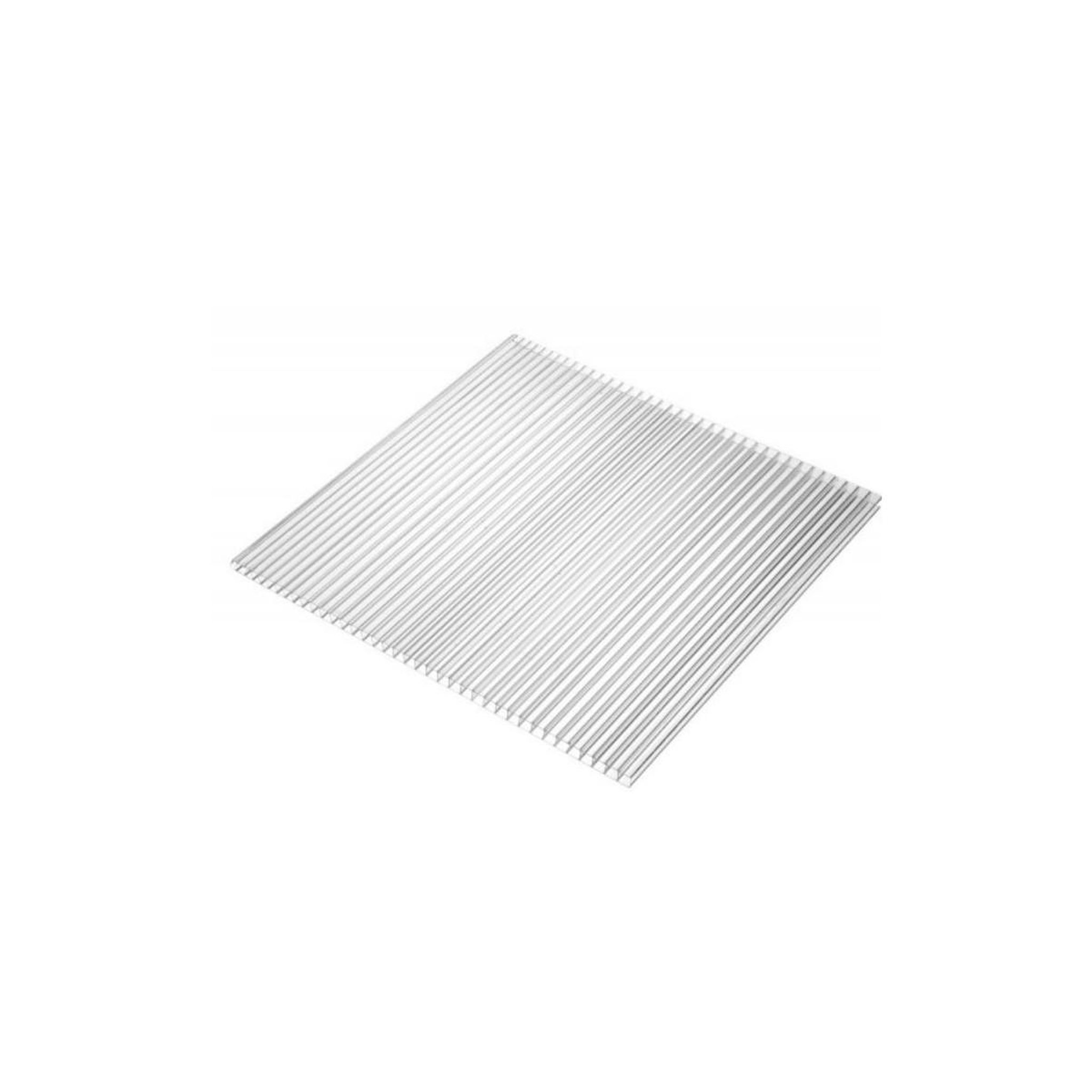 Voir la diapositive 4 : ART PLAST Auvent de porte d'entrée 100 x 120 cm transparente - polycarbonate alvéolé marquise extérieure bras polypropylène art plast