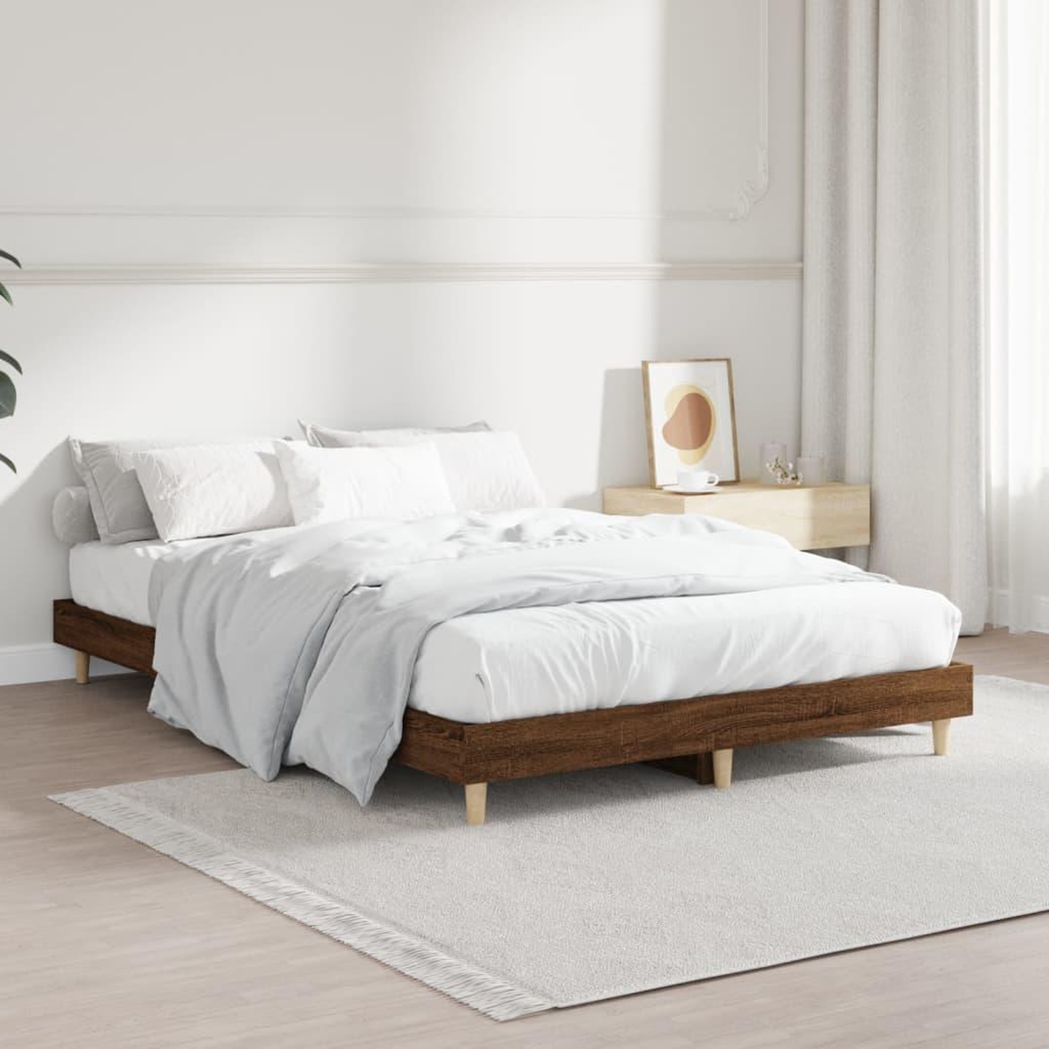 Voir la diapositive 4 : VIDAXL Cadre de lit sans matelas chene marron 120x190 cm