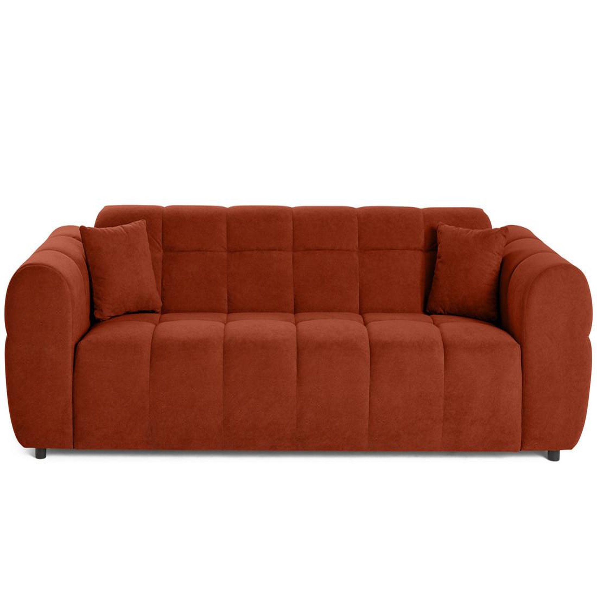 Voir la diapositive 1 : BEST MOBILIER Ray - canapé droit 3 places en tissu texturé