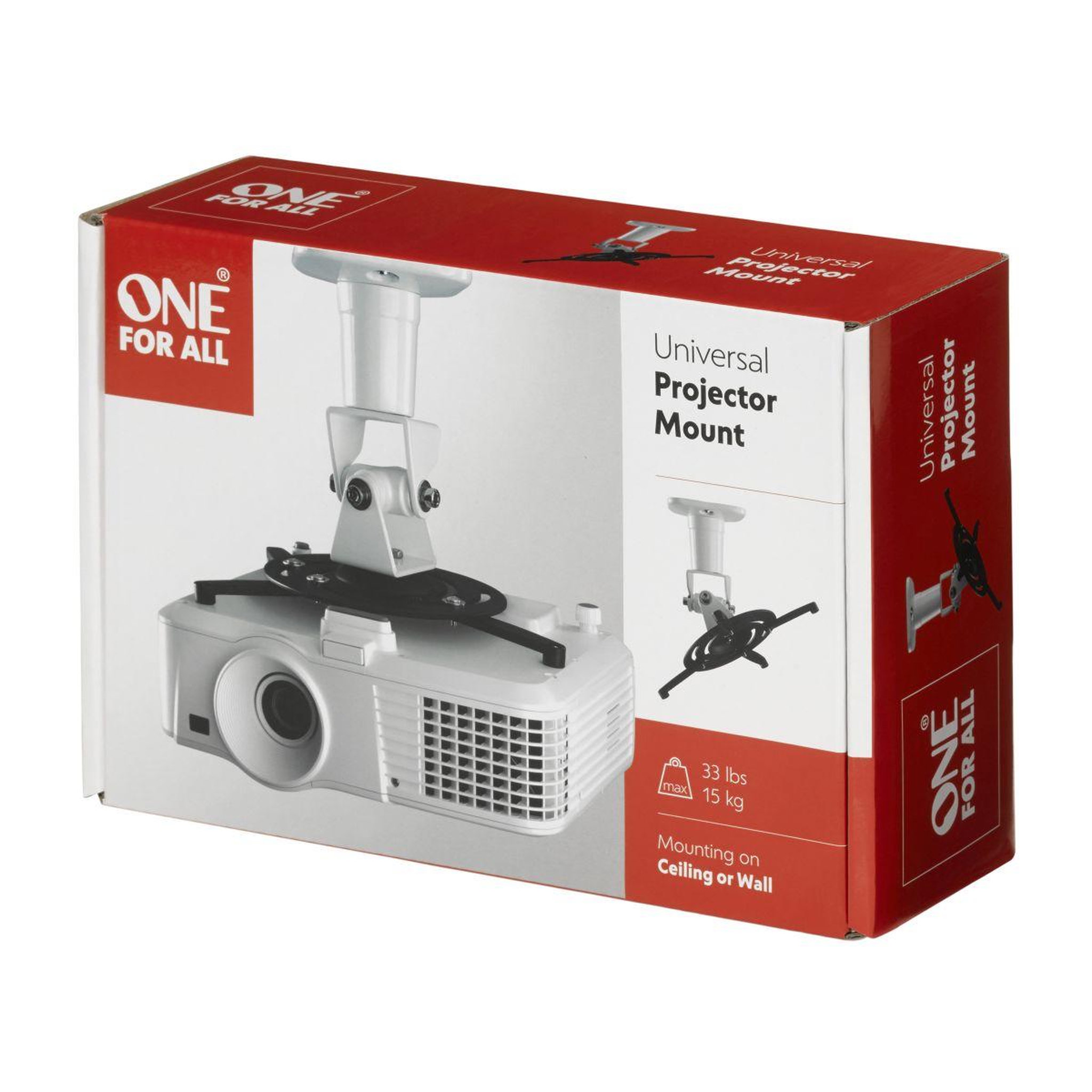 Voir la diapositive 3 : One For All Support vidéoprojecteur Plafond et mur WM5320