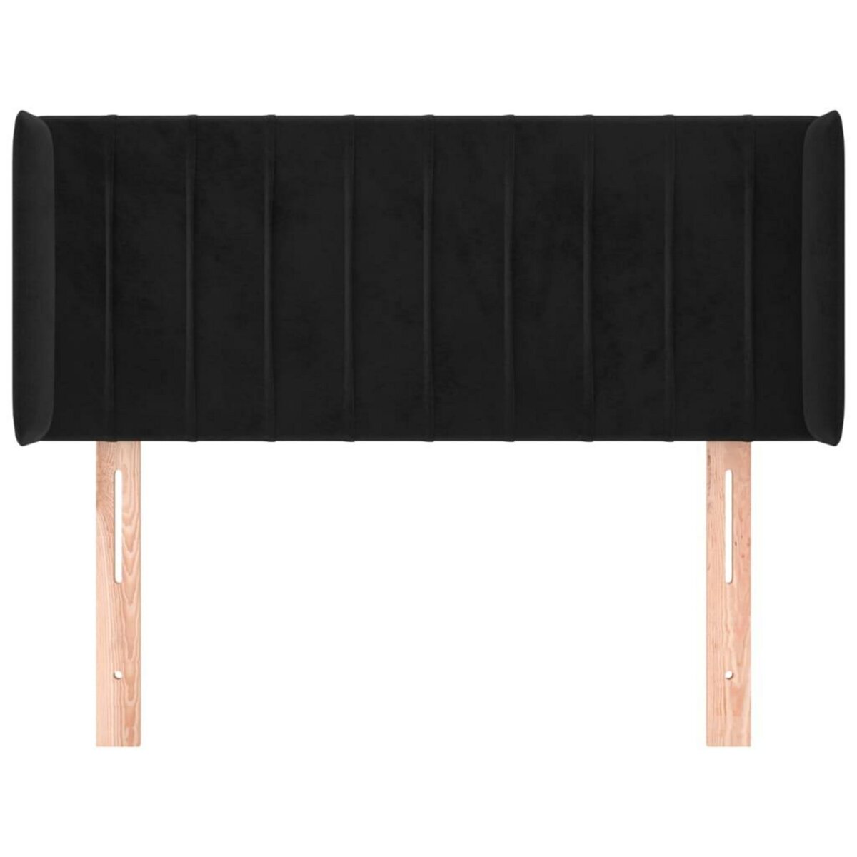 VIDAXL Tete de lit avec oreilles Noir 83x16x78/88 cm Velours