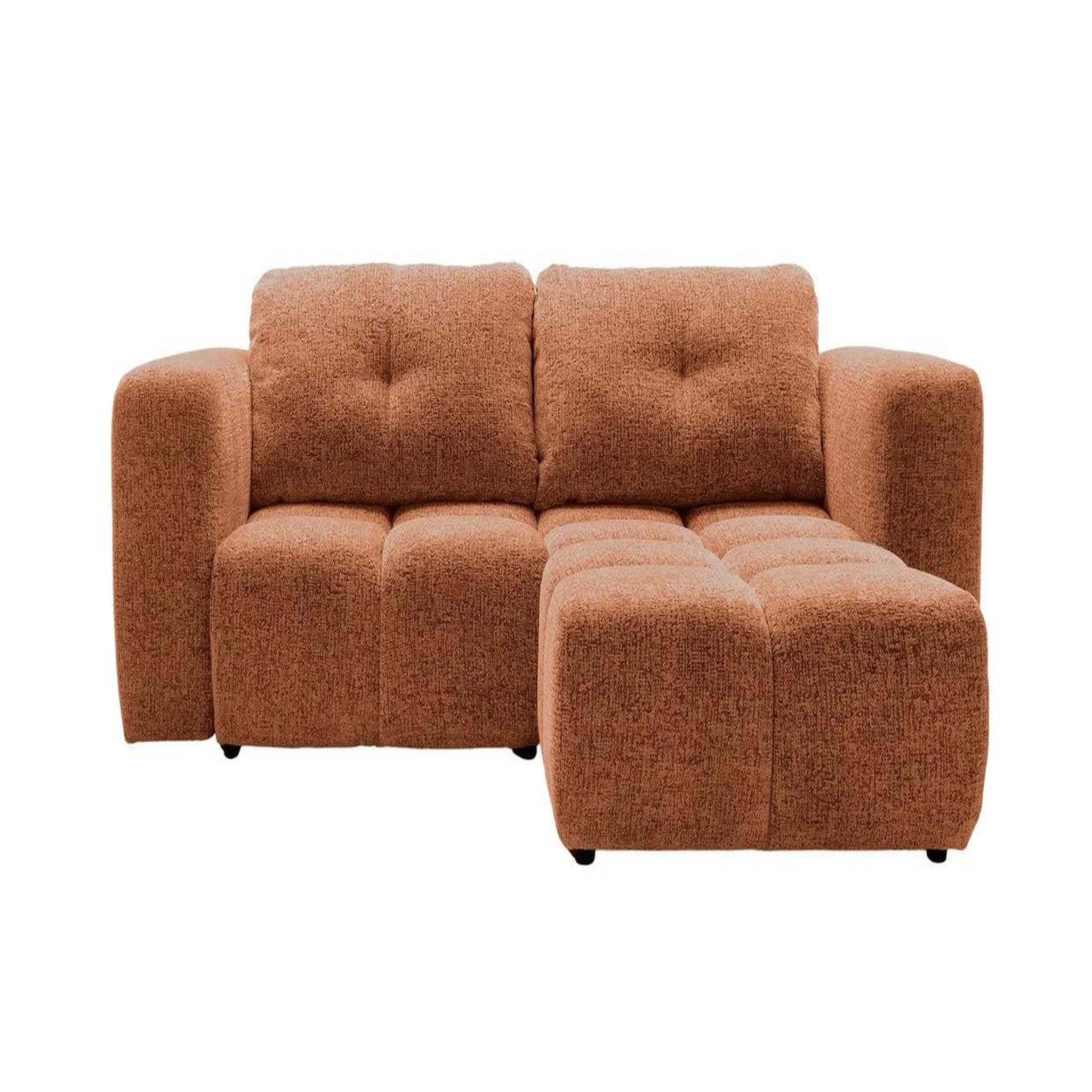 Voir la diapositive 1 : CASANOVA PARIS Romy mini - canapé d'angle convertible tissu chenille 2 places