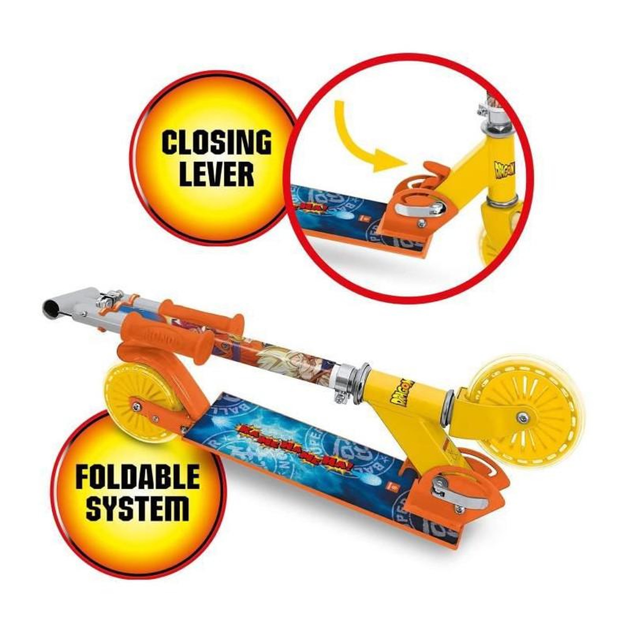 Voir la diapositive 3 : Mondo Trottinette Mondo pliable inspirée Dragon Ball orange