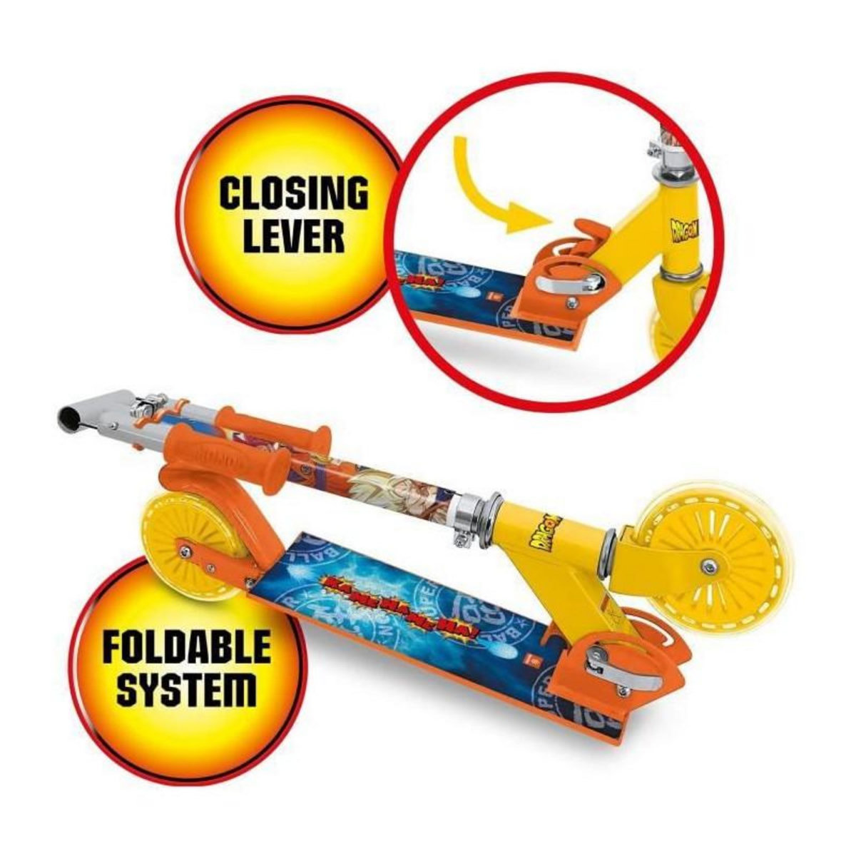 Mondo Trottinette Mondo pliable inspirée Dragon Ball orange