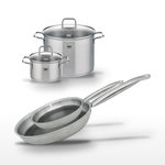 ELO Lot Poêle 28cm & 24cm et Faitout 26cm & 20cm Elo Relief Solution